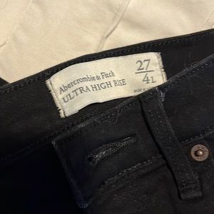 Abercrombie & Fitch black jean size 27 long, ultra high rise. Never worn!